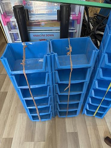 aptek seymur фото: Mavi rəngli plastik saxlama qutuları. Üst-üstə yığılan konstruksiyaya — 3
