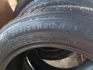 265 50 20: 4 ədəd yol təkəri dəsti Ölçü: 265/55 R20 Yük və sürət indeksi: 113V — 3