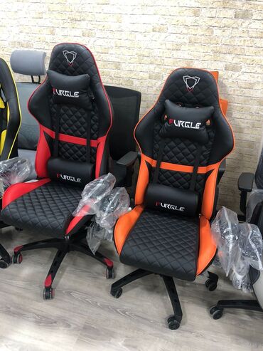 Ofis və oyun kresloları: Yeni, Təkərli, Qolları tənzimlənir, Parça — 10