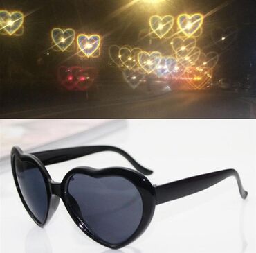 Glasses: Heart diffraction glasses,naočare Naočare koje pretvaraju svetlost u