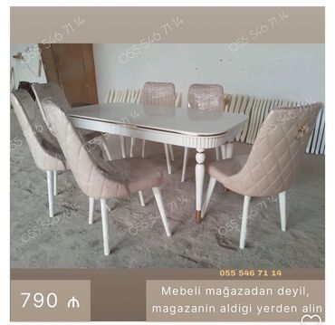Masa və oturacaq dəstləri: Qonaq otağı üçün, Yeni, 6 stul lalafo.az -da Masa və oturacaq dəstləri: Qonaq otağı üçün, Yeni, 6 stul