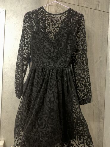 платья из штапеля бишкек: Женские платья. Состояние хорошее. Черное платье на 46-48 размер