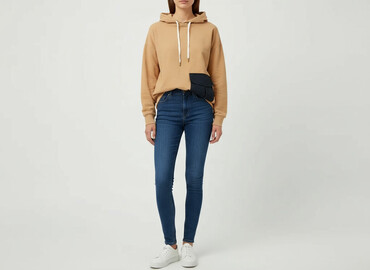 leginsy z c a: Rue Paris, Bluza z kapturem damska, rozmiar S