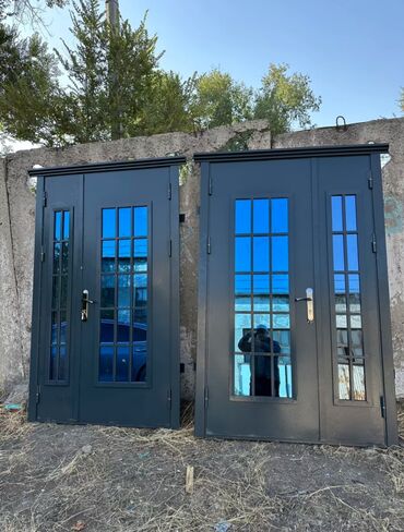 Двери для домов и квартир: Двери для домов и квартир, Металл, Двустворчатая, цвет - Серый — 5