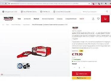 Alati za automobile: WALTER Werkzeuge punjač akumulatora sa startnom pomoći, 6/12 V (model — 14