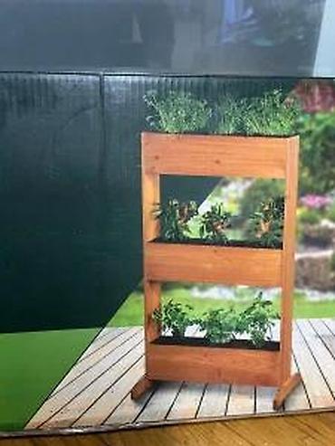 Žardinjere: Drvena vertikalna žardinjera sa 3 nivoa - Materijal: masivno drvo — 9