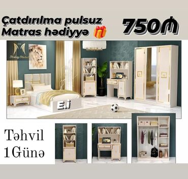 кровать: 2 təknəfərlik çarpayı, Termo, Tumba, Dolab, Yeni