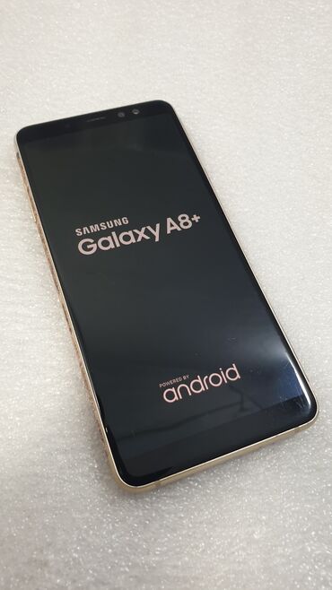 юузби: Samsung Galaxy A8 Plus 2018, Б/у, 32 ГБ, цвет - Золотой, 2 SIM