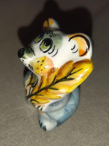 maneki neko top: Rəngli keramika fiqur – ayı balası motivli - Material — 3