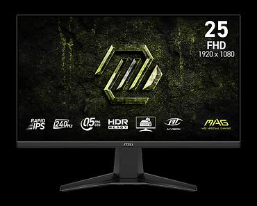 MSI MAG 255F X24 FHD 240Hz Gaming Monitor - Displey ölçüsü: 24.5" -