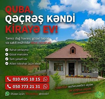 Günlük kirayə evlər: 90 kv. m, 2 otaqlı, Kombi, Qaz, İşıq — 1