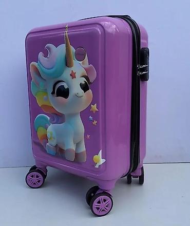 Rančevi, torbe i koferi: Dečji kofer na točkiće – jednorog motiv - Tvrdi kofer kabinske — 6
