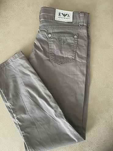 eva supinator: Emporio Armani AJ şalvar - Rəng: boz (taupe tonlarında) - Model — 2