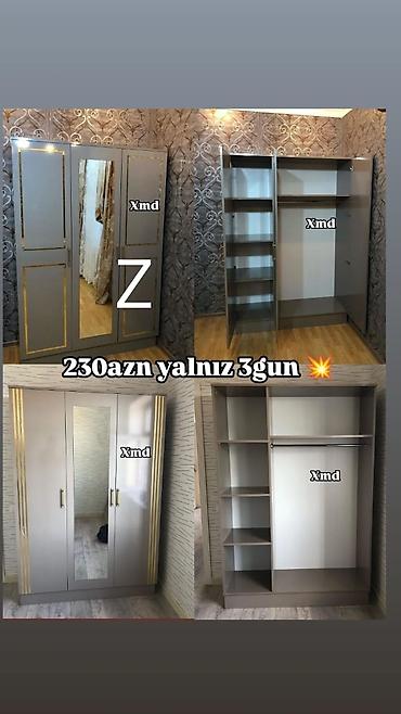 Dolablar: Yeni, 3 qapılı, Güzgülü, Boz, Açılan, Düz dolab — 1