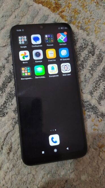 3 симочный телефон: Xiaomi, Redmi 9A, Б/у, 32 ГБ, цвет - Черный, 2 SIM