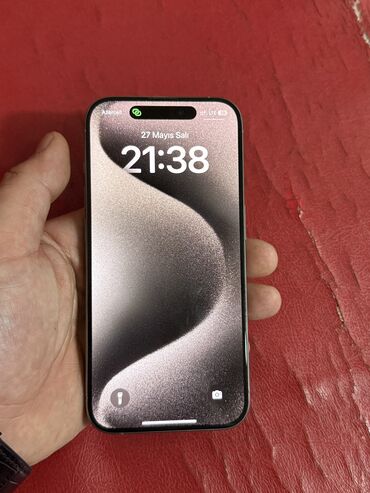 kontakt home iphone: IPhone 15 Pro, 128 GB, Natural Titanium, Zəmanət, Barmaq izi, Simsiz şarj