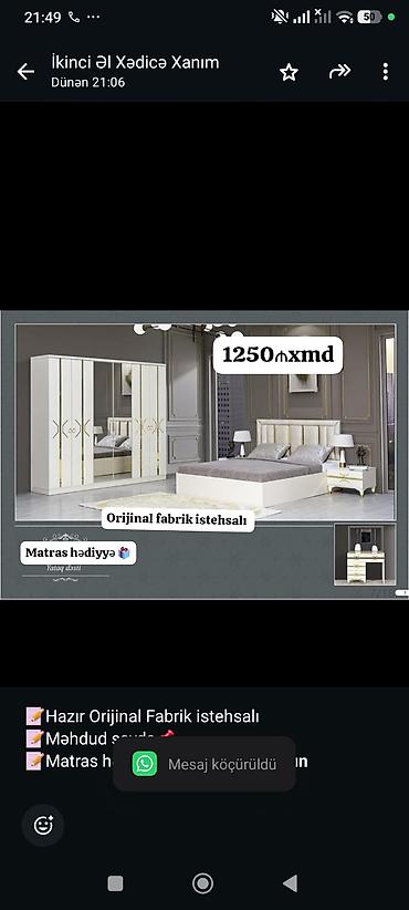 mebel original: 📝Hazır Orijinal Fabrik istehsalı 📝Məhdud sayda📌 📝Matras hədiyyə 🎁 — 1