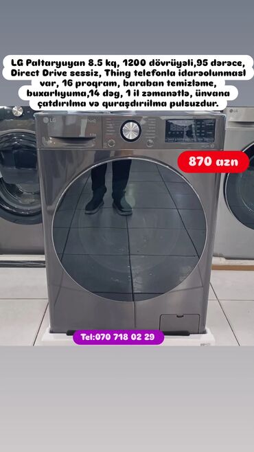 Paltaryuyan maşınlar: Paltaryuyan maşın 8 kq, Yeni, Pulsuz çatdırılma — 8