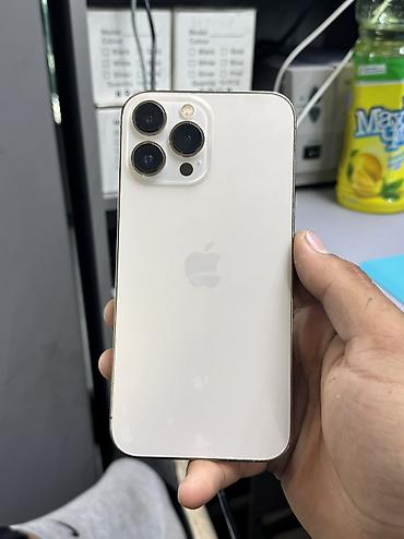 Мобильные телефоны и аксессуары: IPhone 13 Pro Max, Б/у, 128 ГБ, Matte Gold, Защитное стекло, 100 % — 9