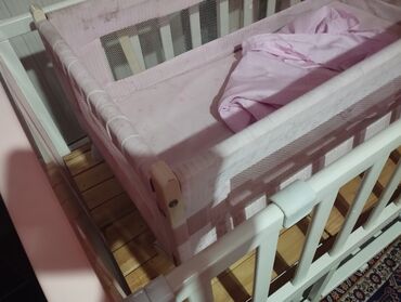детские кроватки с люлькой внутри: Детская кровать-манеж с люлькой. в хорошем состоянии. цена 5000 сом