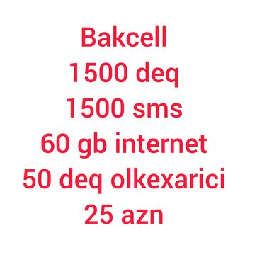 bakcell aylıq internet paketleri: Yeni