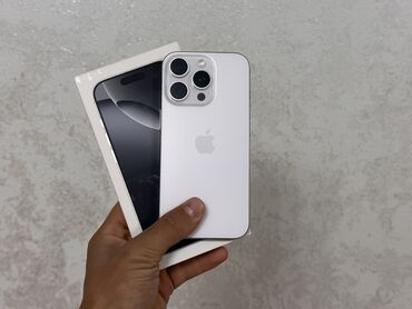 Apple iPhone: IPhone 16 Pro, Б/у, 128 ГБ, Зарядное устройство, Защитное стекло, Кабель, 92 %