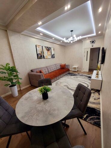 квартира на аренду в бишкеке: 2 комнаты, Агентство недвижимости, Без подселения, С мебелью полностью