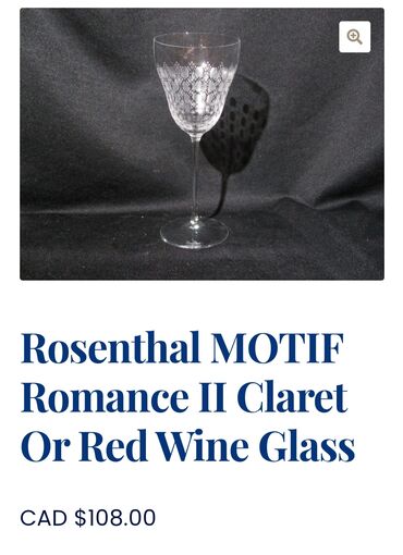 Čaše: Case Rosenthal kristal za vino,rucni rad 70te.godine Nemacka. Case — 7