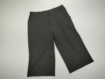 Spodnie 3/4 4XL (EU 48), stan - Idealny, wzór - Jednolity kolor, kolor - Czarny