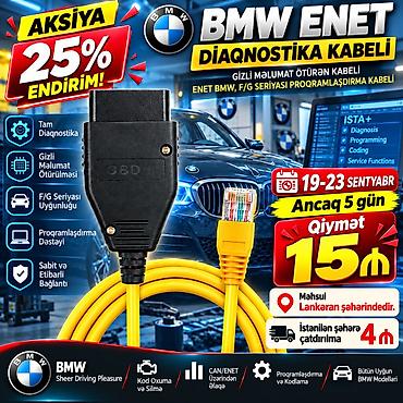 aksesuarlar avto: BMW ENET diaqnostika kabeli. Gizli məlumat ötürmə kabeli ENET BMW, 👀 — 1