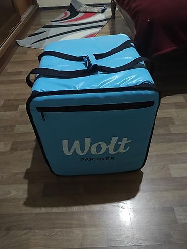 Wolt Partner termal çatdırılma çantası (kuryer üçün) - Rəng: mavi