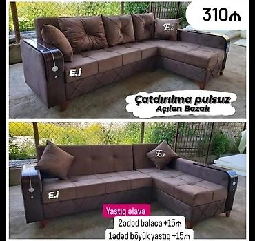 kunç divan: Künc divan, Qonaq otağı üçün, Bazalı, Açılan — 3