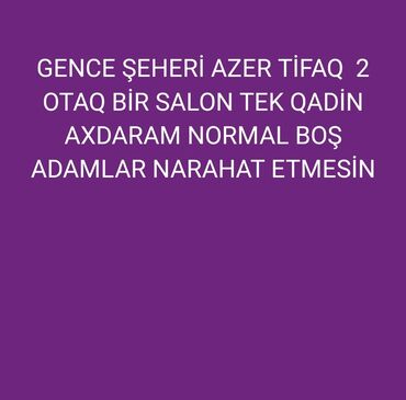 mingecevirde menziller: Gəncə şəhərində, Azer Tifaq yaşayış kompleksində yerləşən 2 otaqlı
