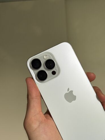 Apple iPhone: IPhone 15 Pro Max, Б/у, 256 ГБ, White Titanium, 95 %