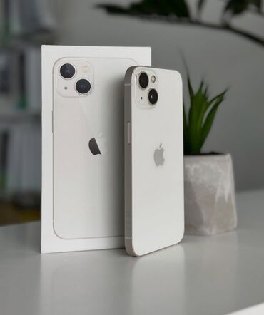 Apple iPhone: IPhone 13, 128 GB, Ağ, Zəmanət, Simsiz şarj, Face ID