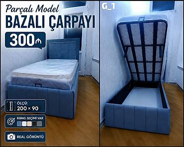 matras alti: Parçalı model bazalı çarpayı - Ölçü: 200 × 90 sm - Bazalı — 1