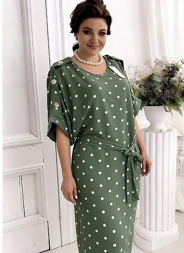 Lične stvari: Haljina na tufne sa pojasom ( odgovara od 2xl so 4xl) - Model: ravni — 4