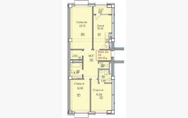 Продажа квартир: 3 комнаты, 106 м², Элитка, 11 этаж, ПСО (под самоотделку)