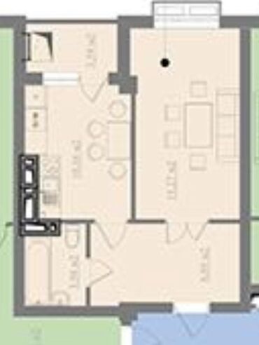 1 комната, 42 м², Элитка, 4 этаж, ПСО (под самоотделку)