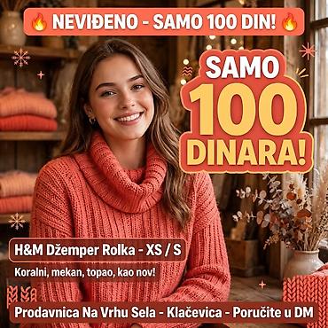 tunika zara: H&M džemper rolka – koralna boja Veličina: XS / S - Deblji plet — 1