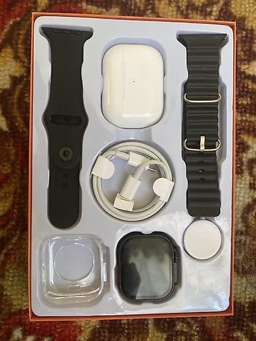iphone air бишкек: Набор X90 Watch Ultra + Air Bluetooth (Titanium Case, 49 мм) Комплект — 2