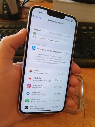 Apple iPhone: IPhone 13, Б/у, 256 ГБ, Розовый, Чехол, Коробка, 81 % — 18