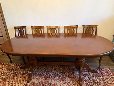 study table: Стол для зала, Б/у, Не раскладной, Овальная — 3