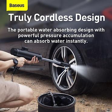 şlang: Baseus Pressure Washer 50W 5V/2A – Avtomobil üçün portativ, simsiz — 2