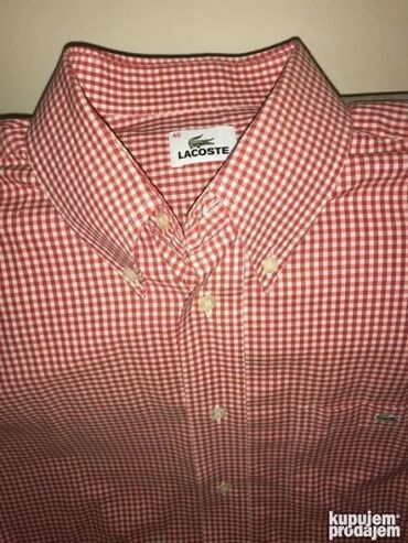 Košulje: Košulja Na duge rukave, M, L, Lacoste, bоја - Crna, Pamuk — 10