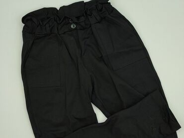 stradivarius spodnie czarne z wysokim stanem: Material trousers for women, size S (EU 36)