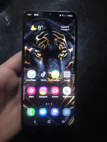 Mobil telefon və aksesuarlar: Samsung Galaxy A12, 64 GB, rəng - Göy, Sensor, Barmaq izi, İki sim kartlı
