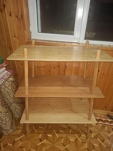 Rəflər: Bambuk üçmərtəbəli rəf - Material: Bambuk - Konstruksiya: 3 — 1