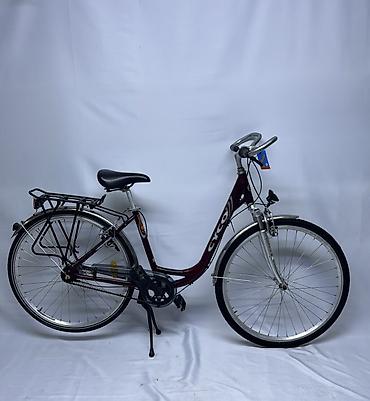 Şəhər/komfort velosipedi – Cyco - Rəng: tünd bordo, klassik