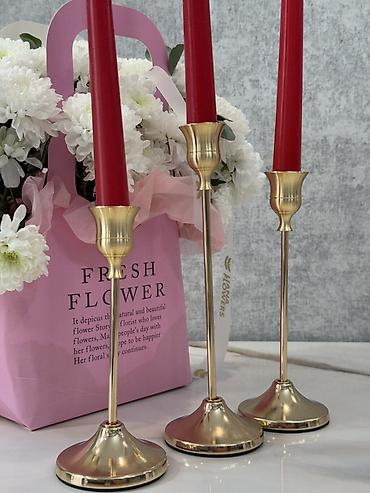 Подсвечники: Набор из 3 подсвечников для тонких свечей - Материал: металл с — 10